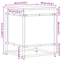 Contenitore con Coperchio Nero 40x40x51,5 cm in Truciolato 848789