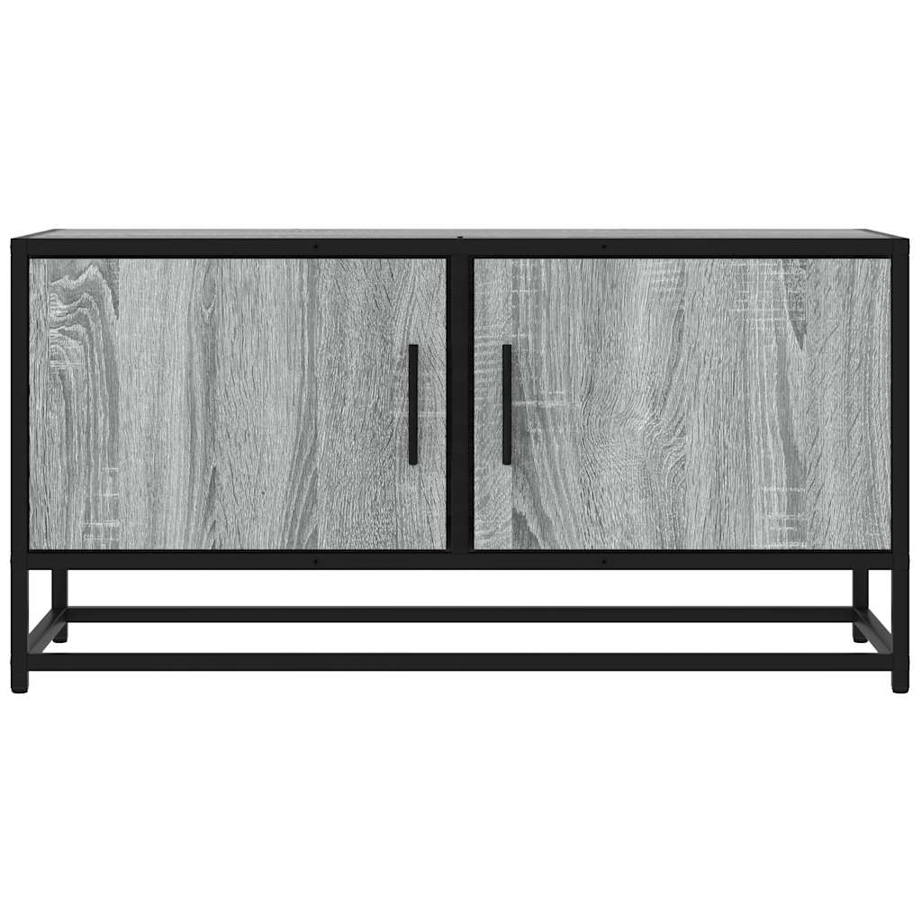 Mobile TV Grigio Sonoma 80x34,5x40 cm Legno Multistrato Metallo 848827