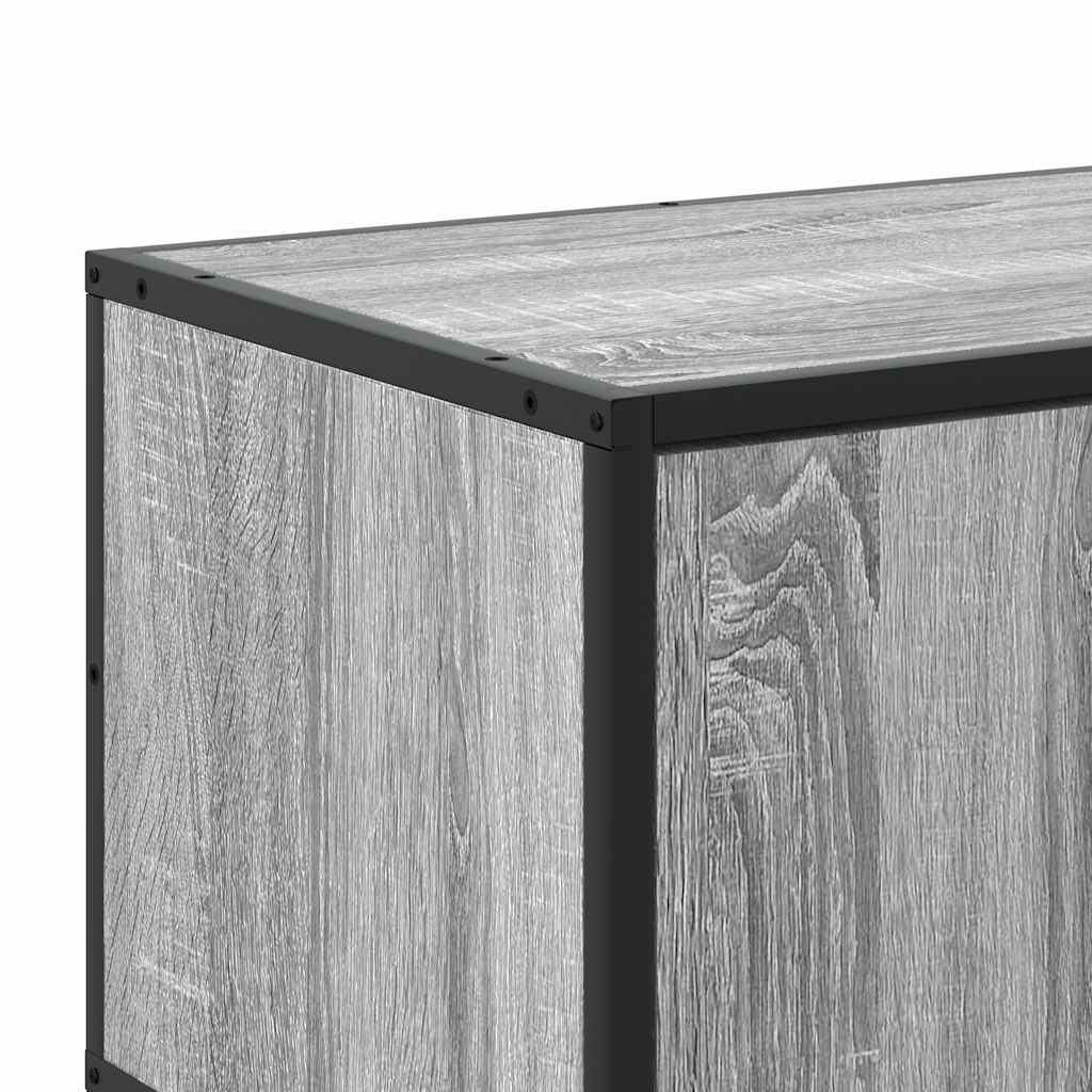 Mobile TV Grigio Sonoma 80x34,5x40 cm Legno Multistrato Metallo 848827