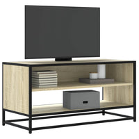 Mobile TV Rovere Sonoma 91x40x46 cm Legno Multistrato e Metallo 848885