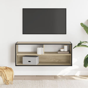 Mobile TV Rovere Sonoma 100x31x39,5cm Legno Multistrato Metallo 848935