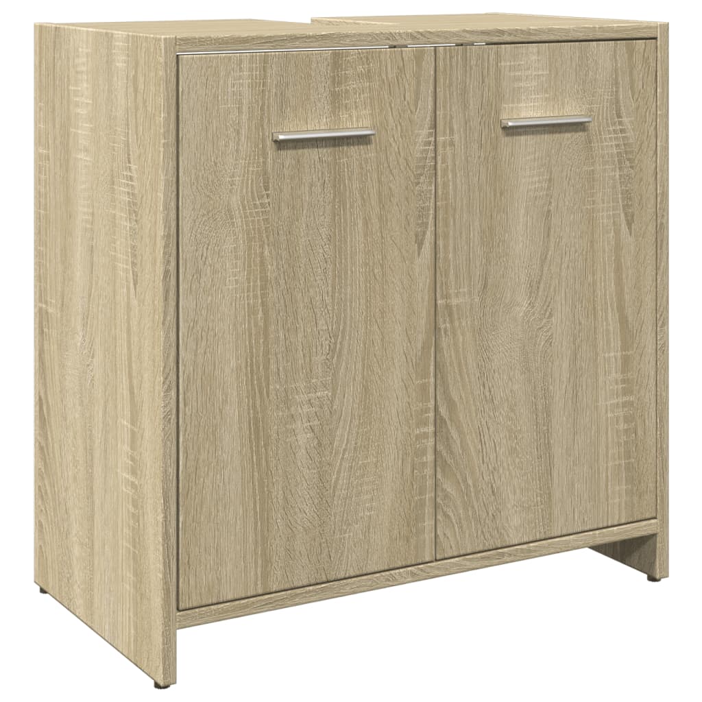 Mobile Lavabo Bagno Rovere Sonoma 60x33x60 cm Legno Multistrato 849604