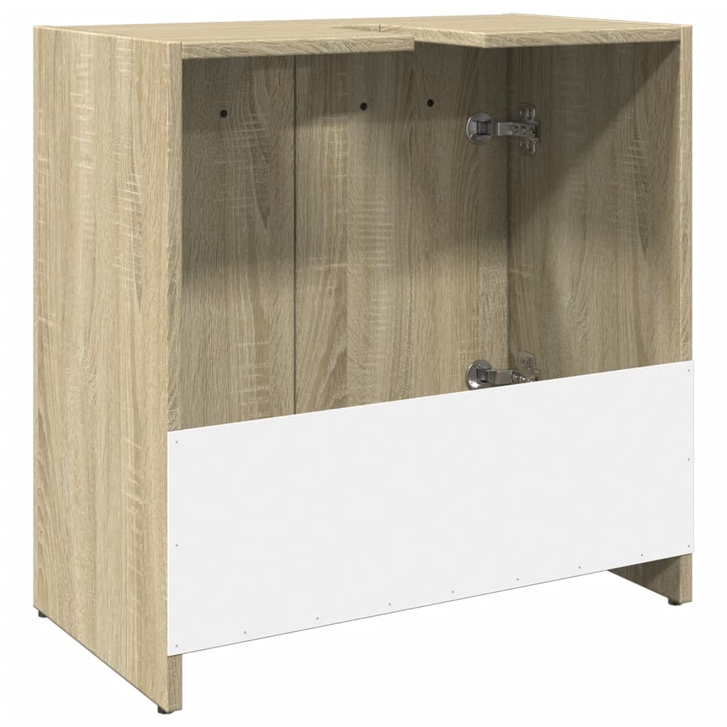 Mobile Lavabo Bagno Rovere Sonoma 60x33x60 cm Legno Multistrato 849604