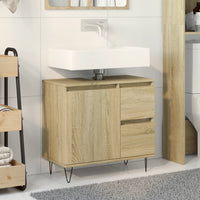 Armadietto da Bagno Rovere Sonoma 65x33x60 cm Legno Multistrato 849677