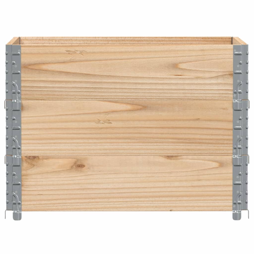 Paretali per Pallet 3 pz 80x60 cm in Legno Massello di Pino 3295362