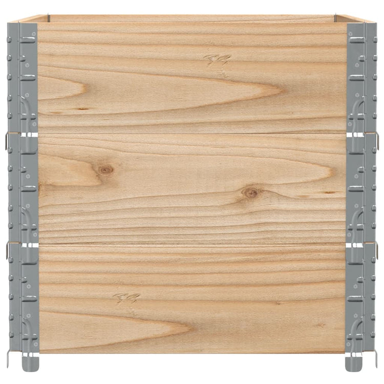 Paretali per Pallet 3 pz 80x60 cm in Legno Massello di Pino 3295362