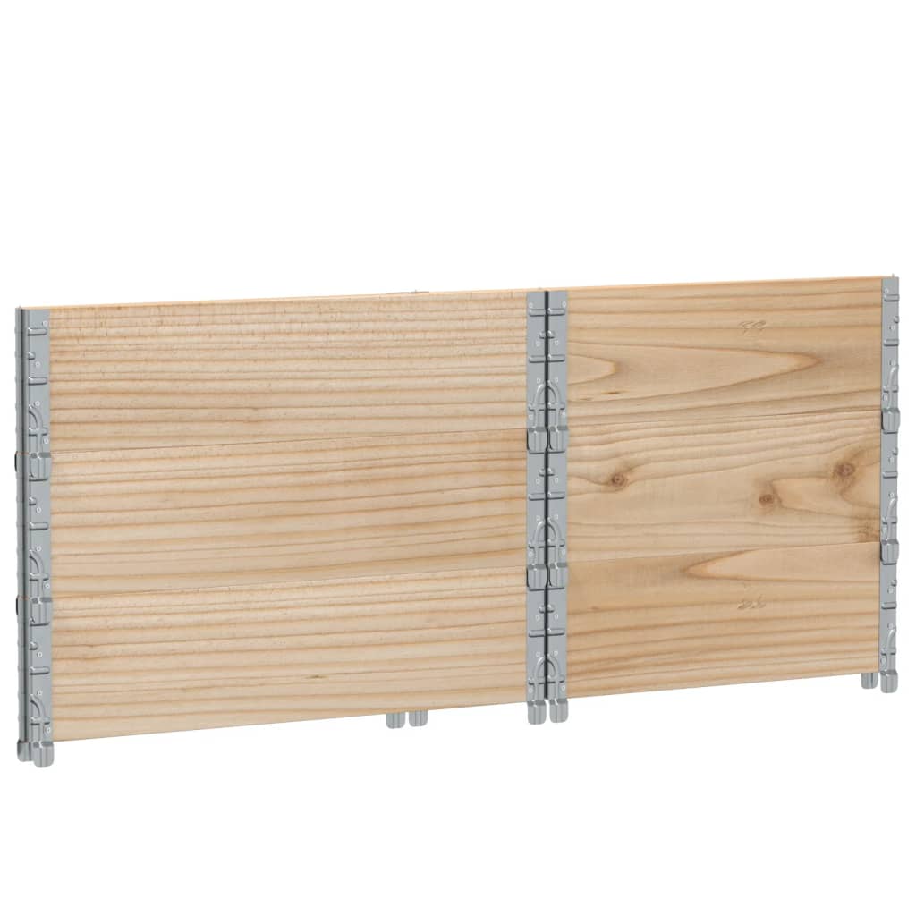 Paretali per Pallet 3 pz 80x60 cm in Legno Massello di Pino 3295362