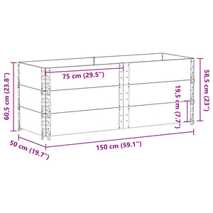 Paretali per Pallet 3 pz Neri 150x50cm Legno Massello di Pino 3295379