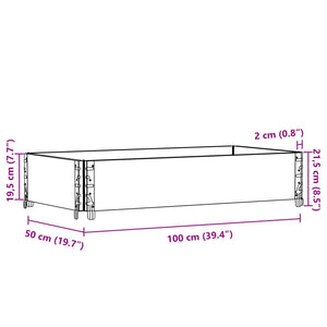 Fioriera da Giardino Grigia 40x40x78 cm Legno Massello di Pino 3295389