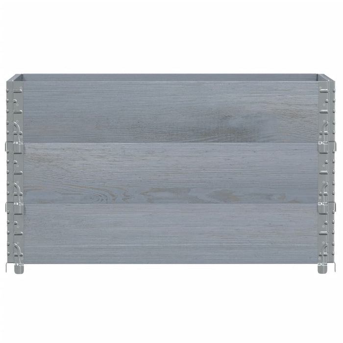 Fioriera da Giardino Grigia 40x40x78 cm Legno Massello di Pino 3295429