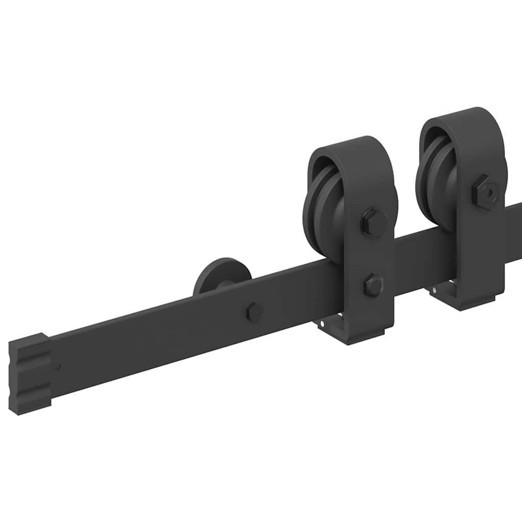 Kit di Binari per Porte Scorrevoli 183 cm Acciaio Nero 4009740