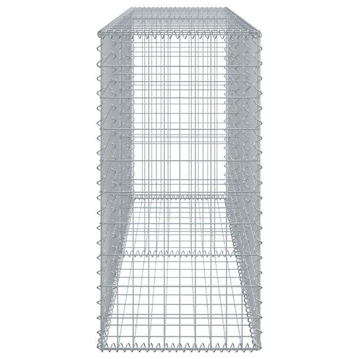 Cesto Gabbione con Copertura 200x50x100 cm in Ferro Zincato 3295143