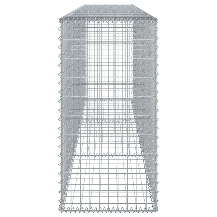 Cesto Gabbione con Copertura 300x50x100 cm in Ferro Zincato 3295144