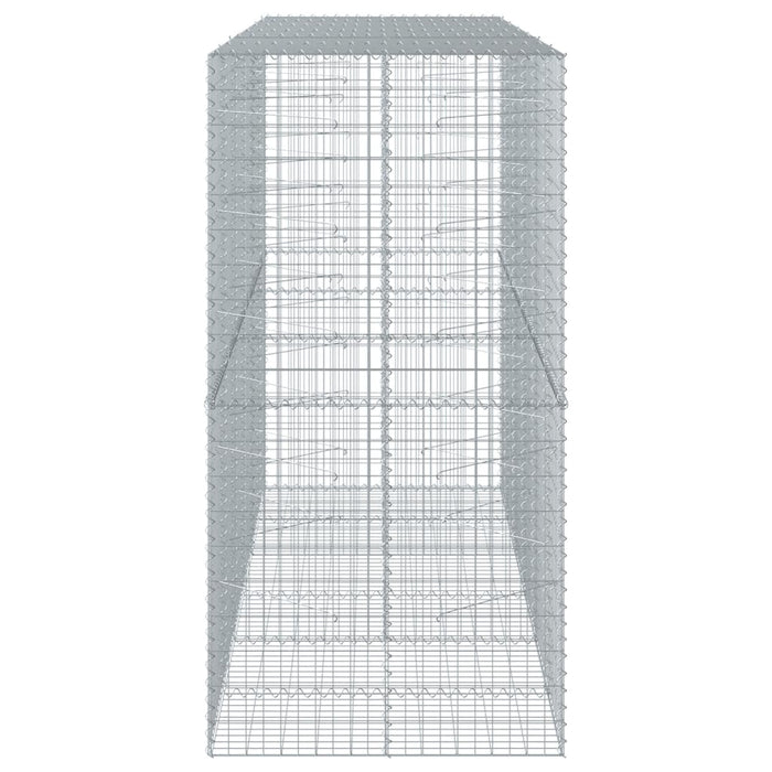 Cesto Gabbione con Copertura 300x100x200 cm in Ferro Zincato 3295229