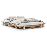 Letto senza Materasso 120x200 cm in Legno Massello di Pino 850662