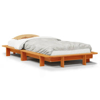 Letto senza Materasso Marrone Cera 100x200 cm in Legno di Pino 850667