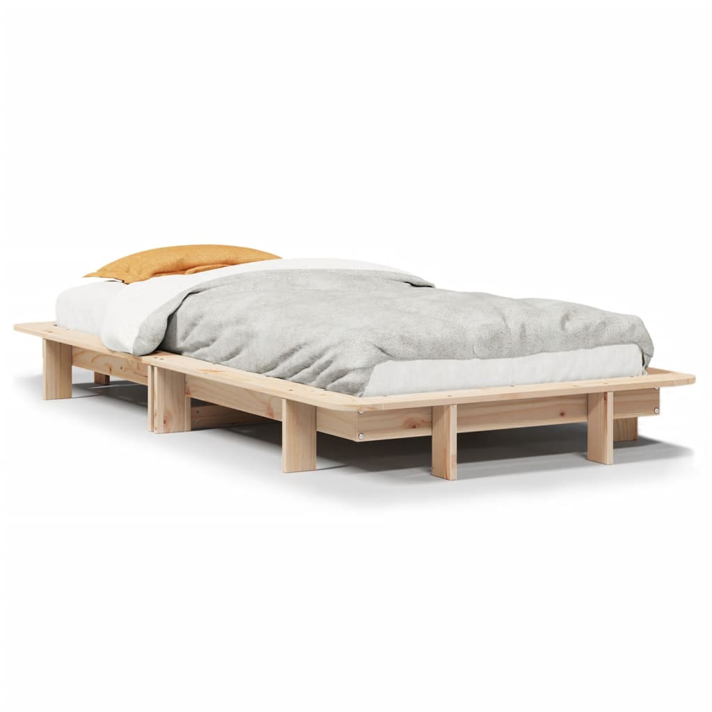 Letto senza Materasso 75x190 cm in Legno Massello Pino 850683