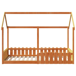 Giroletto Casetta Bambini Marrone Cera 90x200 cm Massello Pino 850688