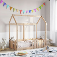 Giroletto Casetta per Bambini 70x140 cm Legno Massello di Pino 850698