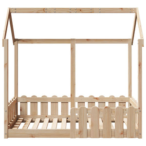 Giroletto Casetta per Bambini 70x140 cm Legno Massello di Pino 850698