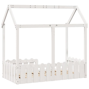 Giroletto Casetta Bambini Bianco 70x140 cm Legno Massello Pino 850699