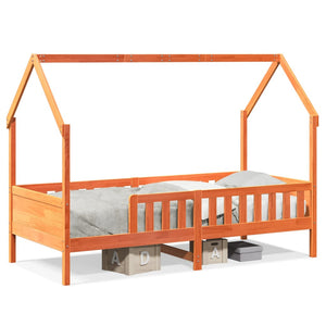 Giroletto Casetta Bambini Marrone Cera 80x200 cm Massello Pino 850706