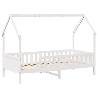 Giroletto Casetta Bambini Bianco 90x190 cm Legno Massello Pino 850708