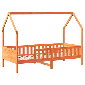 Giroletto Casetta Bambini Marrone Cera 90x190 cm Massello Pino 850709