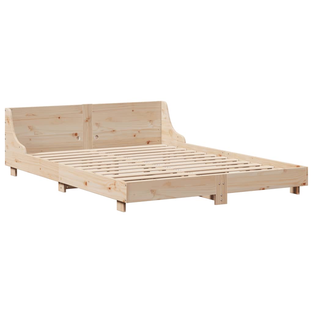 Letto senza Materasso 150x200 cm in Legno Massello di Pino 850725