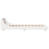 Letto senza Materasso Bianco 75x190 in Legno Massello di Pino 850753