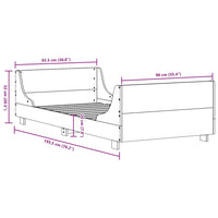 Letto senza Materasso Marrone Cera 90x190 cm in Legno di Pino 850790