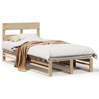 Letto senza Materasso 90x200 cm in Legno Massello di Pino 850794