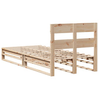 Letto senza Materasso 90x200 cm in Legno Massello di Pino 850794