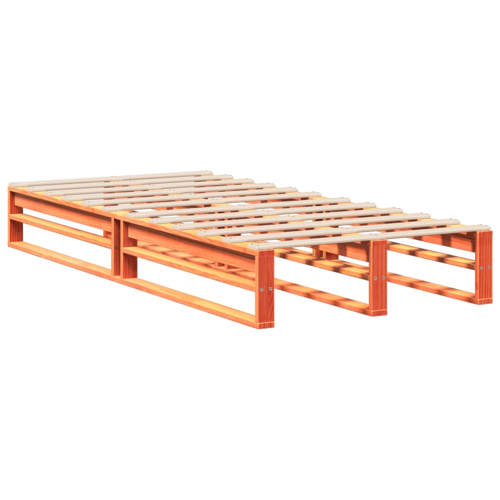 Letto senza Materasso Marrone Cera 90x200 cm Legno di Pino 850796