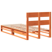 Letto senza Materasso Marrone Cera 90x200 cm Legno di Pino 850796