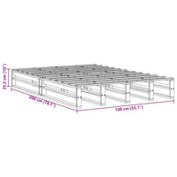 Giroletto senza Materasso Marrone Cera 140x200cm Massello Pino 850844