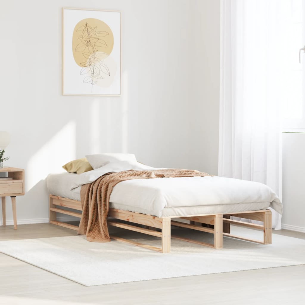 Letto senza Materasso 75x190 cm in Legno Massello Pino 850857