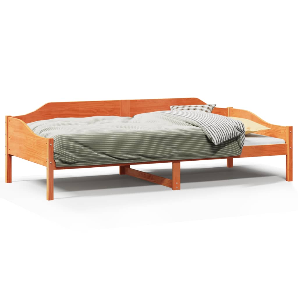 Letto senza Materasso Marrone Cera 80x200 cm Legno di Pino 850913