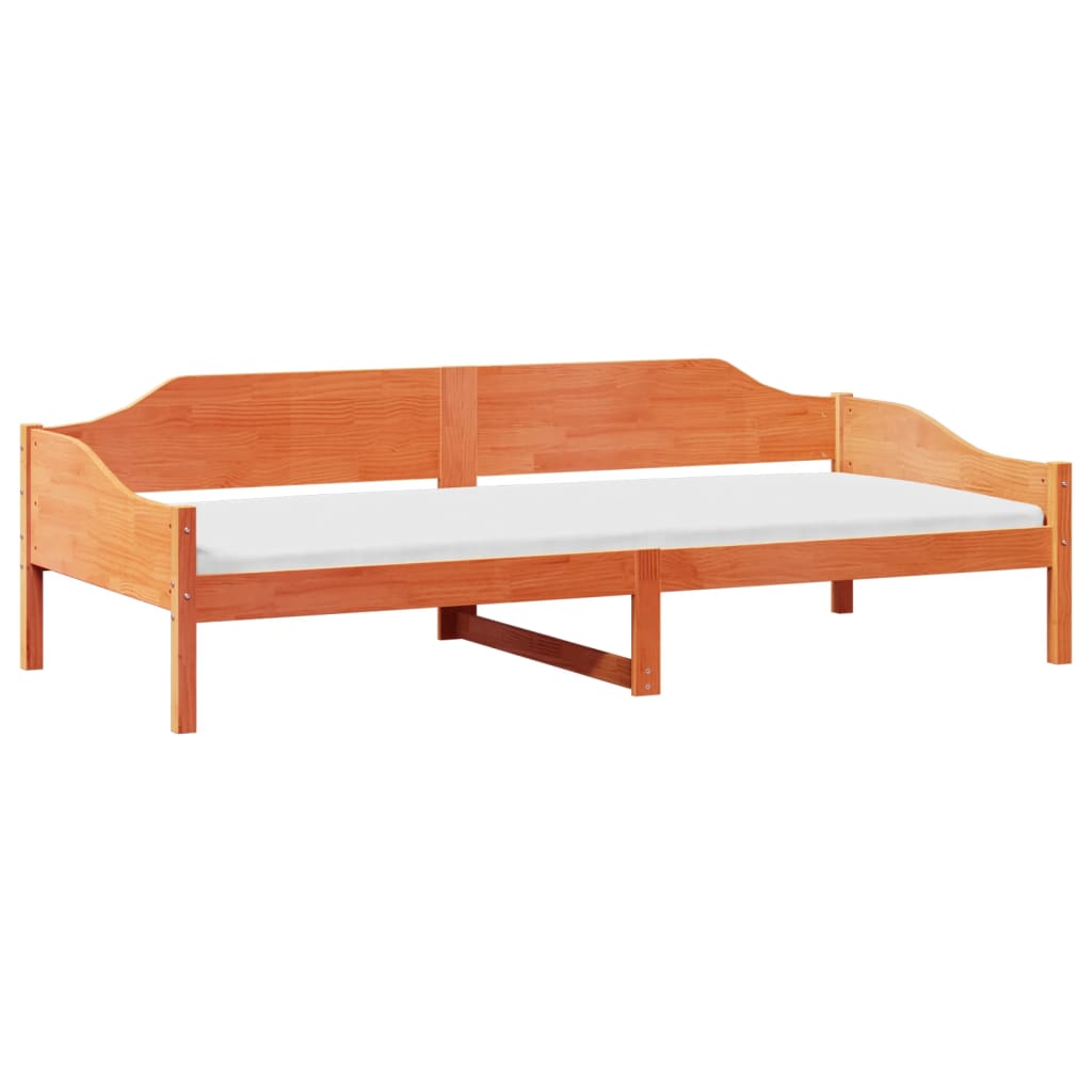 Letto senza Materasso Marrone Cera 80x200 cm Legno di Pino 850913