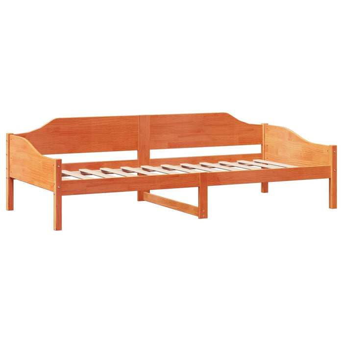 Letto senza Materasso Marrone Cera 80x200 cm Legno di Pino 850913