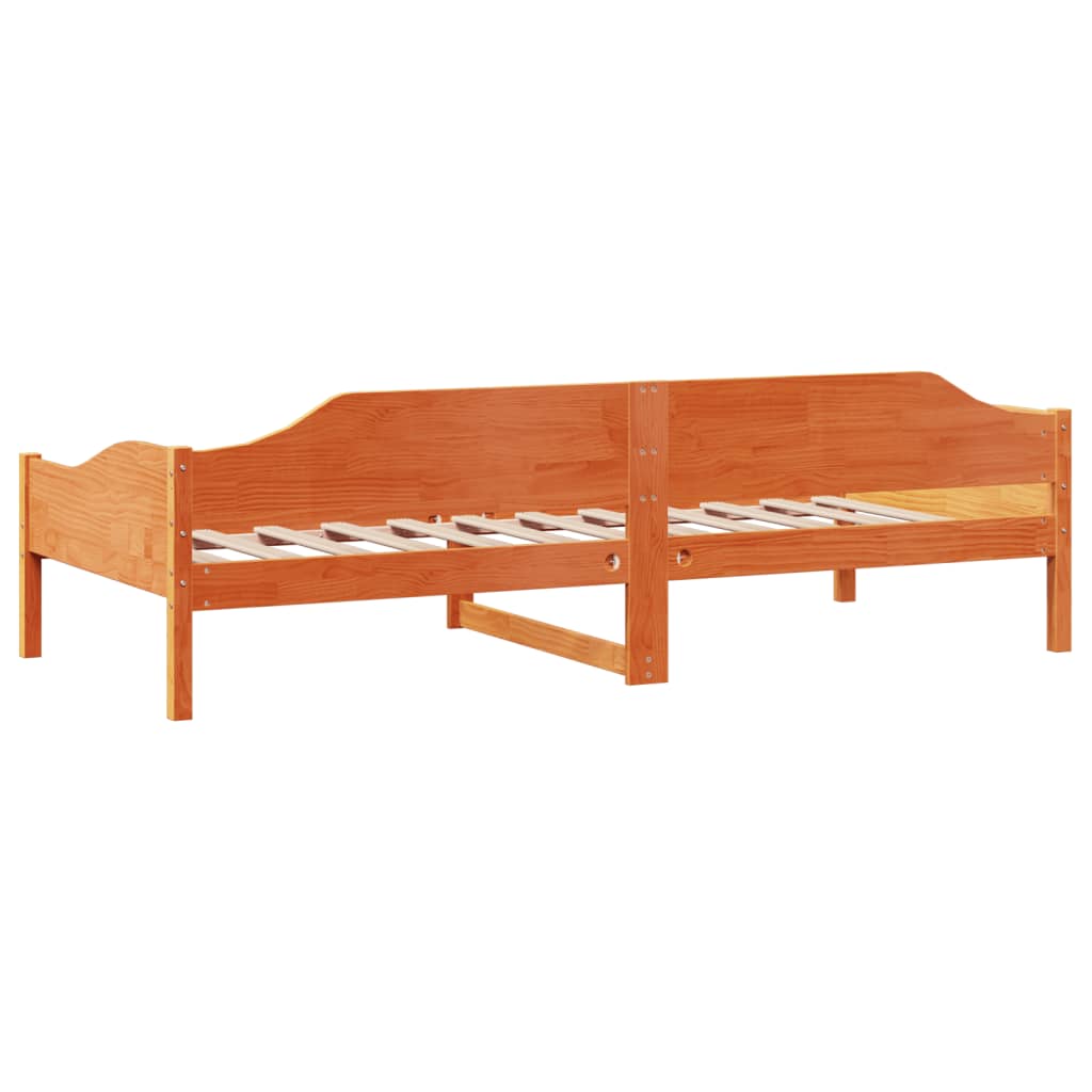 Letto senza Materasso Marrone Cera 80x200 cm Legno di Pino 850913