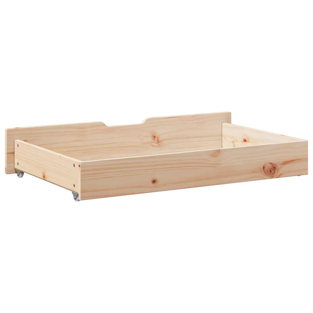 Cassettoni da Letto con Ruote 2 pz 95x55x16 cm in Legno di Pino 850920