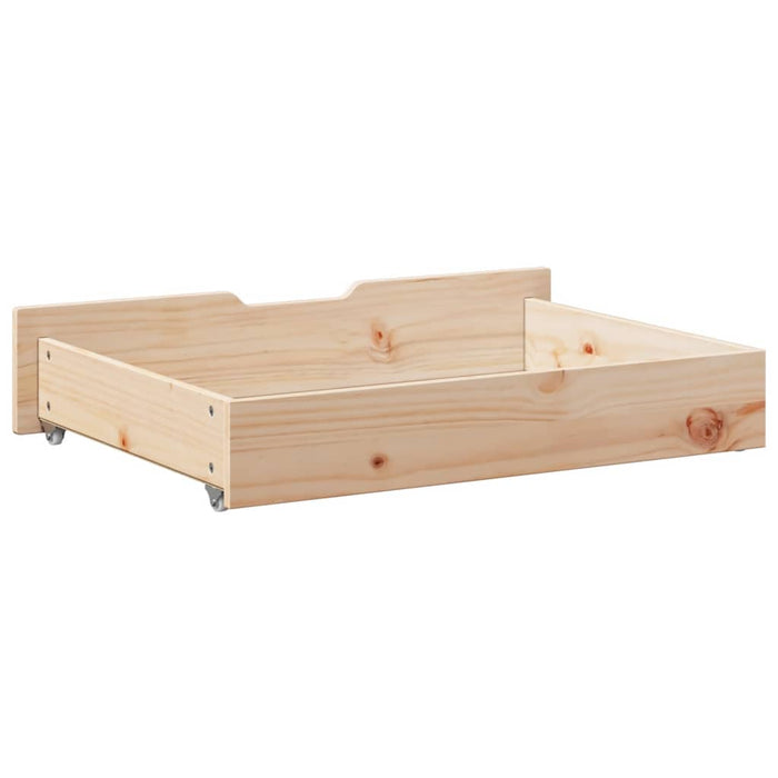 Cassettoni da Letto con Ruote 2 pz 85x55x16 cm in Legno di Pino 850926