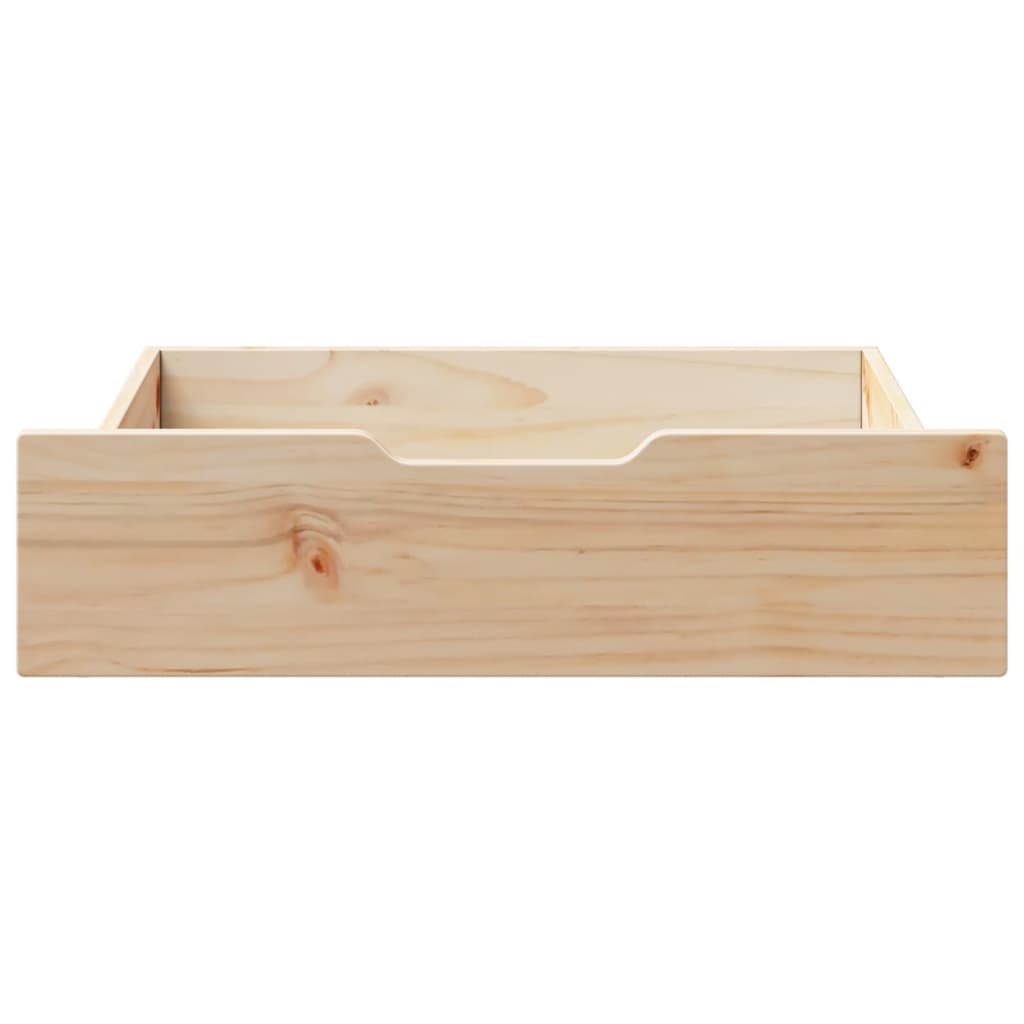 Cassettoni da Letto con Ruote 2 pz 65x55x16 cm in Legno di Pino 850935