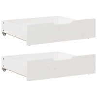 Cassettoni da Letto 2 pz Bianchi 65x55x16 cm in Legno di Pino 850936