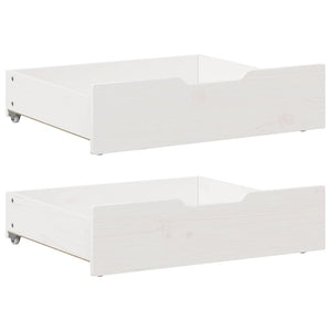 Cassettoni da Letto 2 pz Bianchi 65x55x16 cm in Legno di Pino 850936