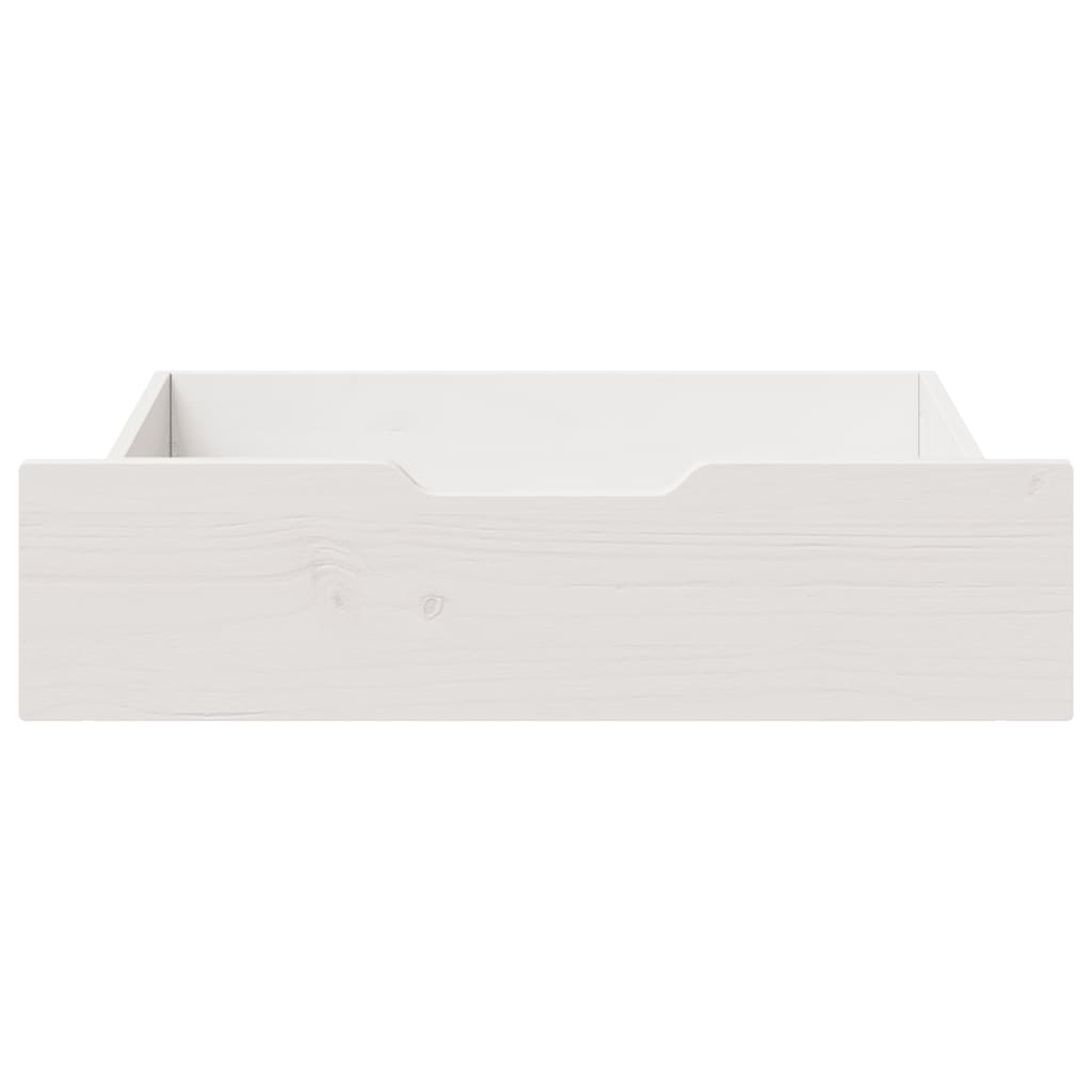 Cassettoni da Letto 2 pz Bianchi 65x55x16 cm in Legno di Pino 850936