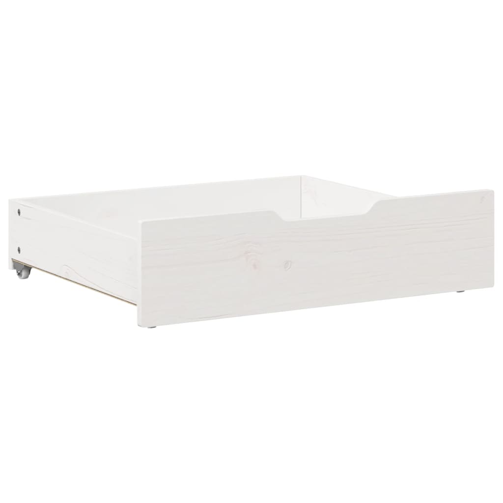 Cassettoni da Letto 2 pz Bianchi 65x55x16 cm in Legno di Pino 850936