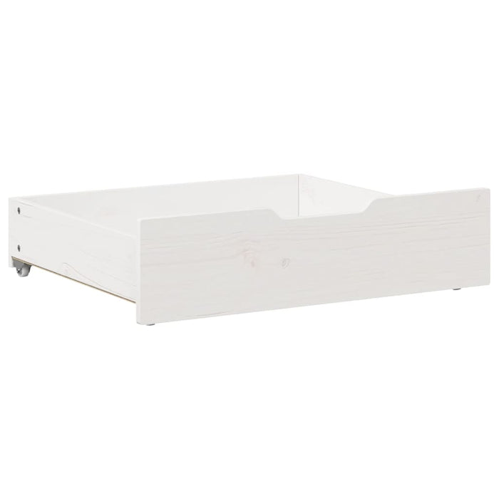 Cassettoni da Letto 2 pz Bianchi 65x55x16 cm in Legno di Pino 850936