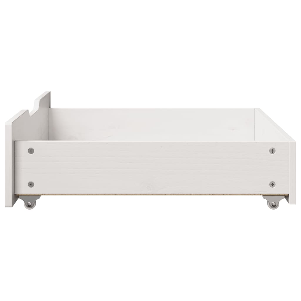 Cassettoni da Letto 2 pz Bianchi 65x55x16 cm in Legno di Pino 850936